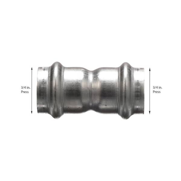 ProPress 3/4 in. Press 316 Stainless Steel Coupling With Stop (10-Pack)
