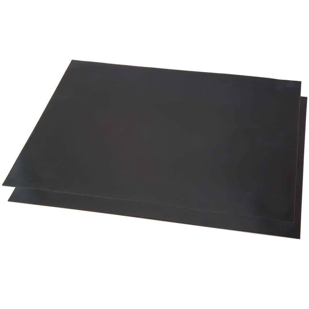 Set of 2 Black Non-Stick BBQ Grill Mats