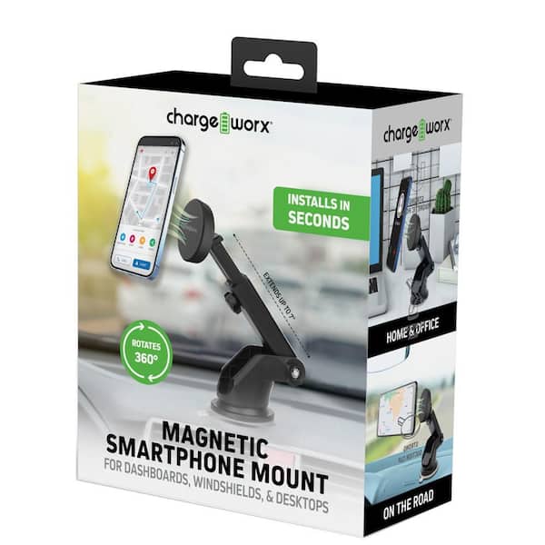 CHARGEWORX Magnetic Smartphone Mount CHA-CX9733BK - The Home Depot
