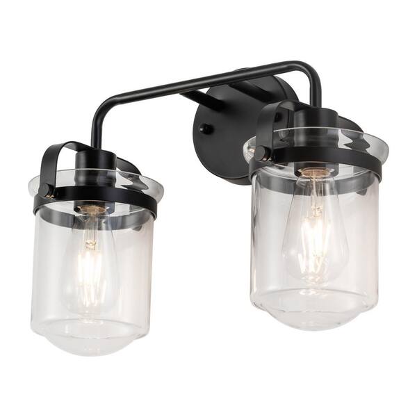 cenadinz 60W Set of 2 with Clear Glass Shade Wall Lamp Modern Wall Sconce Cylinder No Blub E26