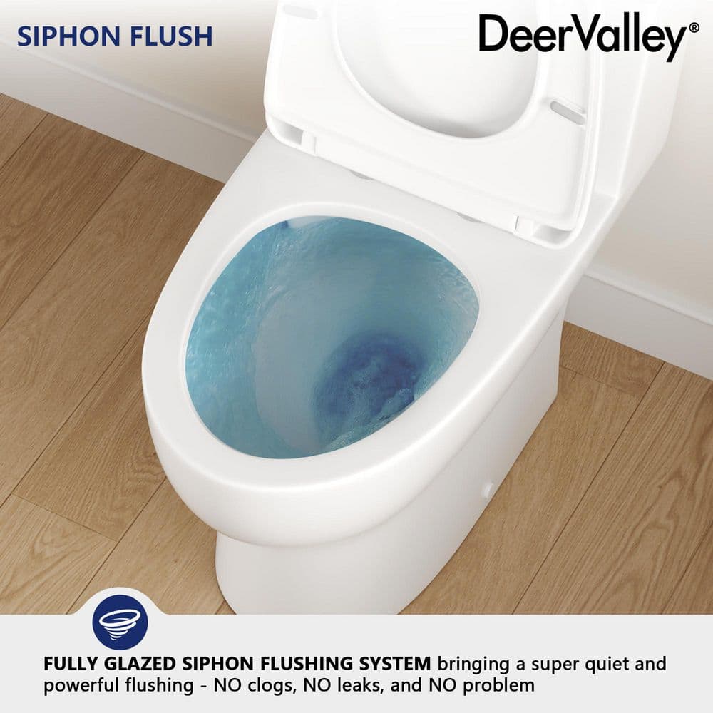 White Elongated One-Piece High Efficiency Toilet with ADA Seat