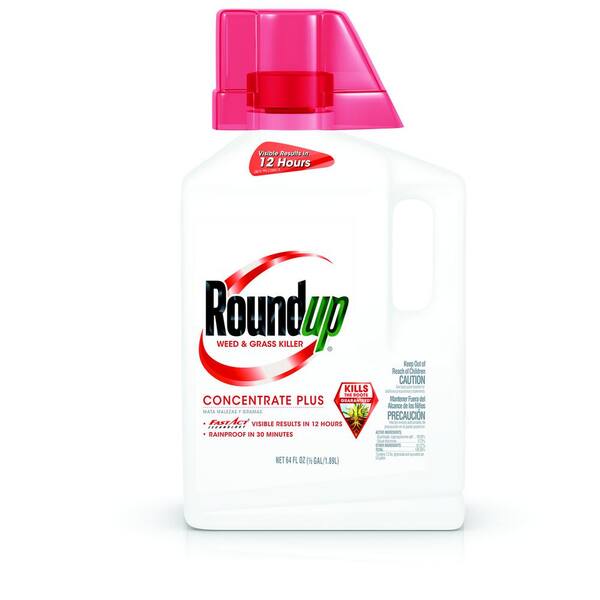 Roundup Weed And Grass Killer 64 Oz Concentrate Plus 5006010 The Home Depot
