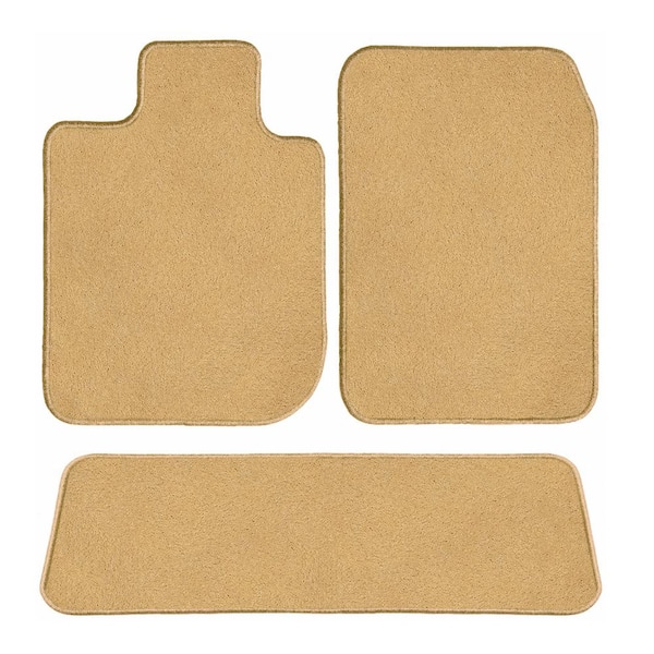GGBAILEY Ram Pickup 1500 (4-Door Quad Cab) Classic Carpet Car Mats/Floor Mats Custom Fit for 2011-2018 in Beige (3-Piece)