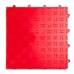 12 in. x 12 in. Diamond Red Modular Tile Garage Flooring (24-Pack)