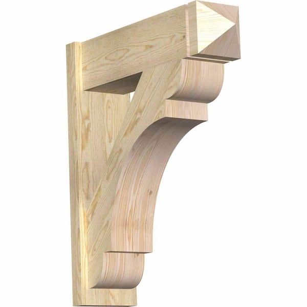 Ekena Millwork 8 in. x 32 in. x 28 in. Olympic Arts and Crafts Rough Sawn Douglas Fir Outlooker