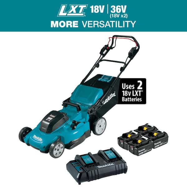 18V X2 (36V) LXT Lithium-Ion Cordless 21 in. Walk Behind Self-Propelled Lawn Mower Kit w/4 Batteries (5.0Ah)