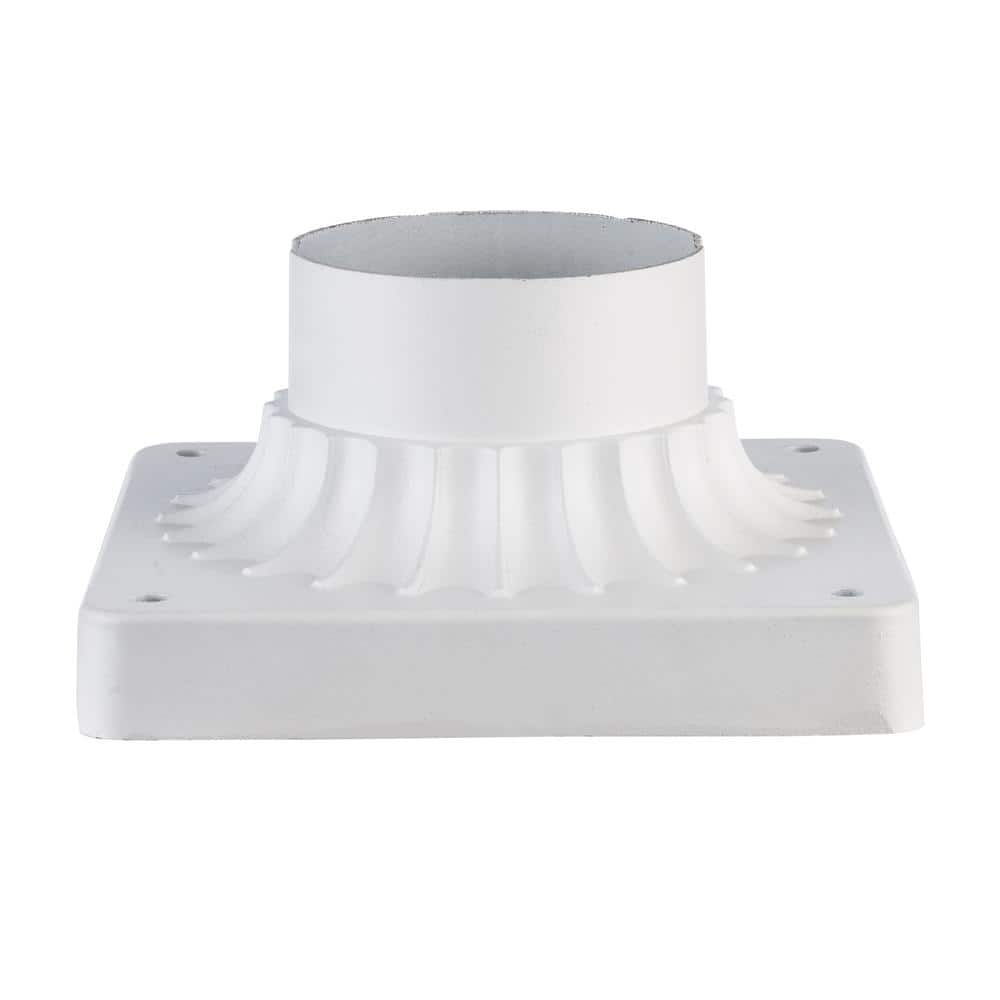 UPC 736916001014 product image for Canby 5.5 in. White Square Pier Mount Base for 3 inch Post Top Mounts | upcitemdb.com