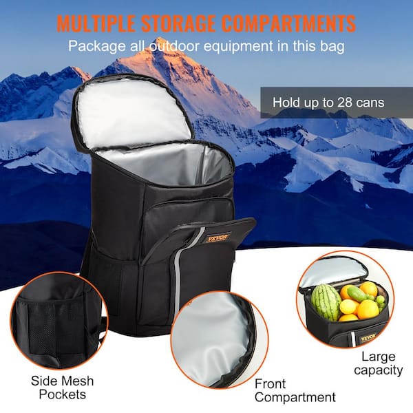 VEVOR Cooler Backpack, 28 Cans Backpack Cooler Leakproof, Waterproof Insulated Backpack Cooler, Lightweight Beach Cooler Bag Wi