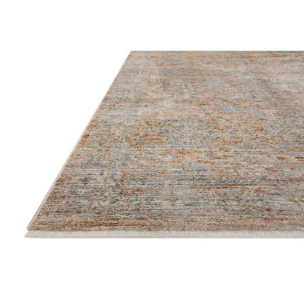 Jean Stoffer Katherine Terracotta/Smoke 3 ft. 6 in. x 5 ft. 6 in. Traditional Accent Rug
