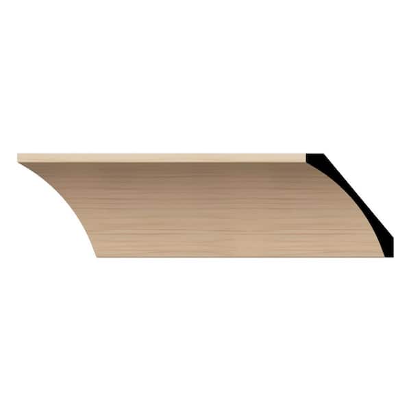 Ekena Millwork WM291 0.75 in. D x 5.25 in. W x 96 in. L Wood Alder Crown Moulding