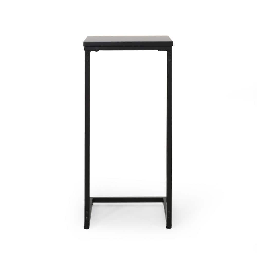 Noble House Yahir Indoor 28.50 inch C-Table (Set of 2), Black