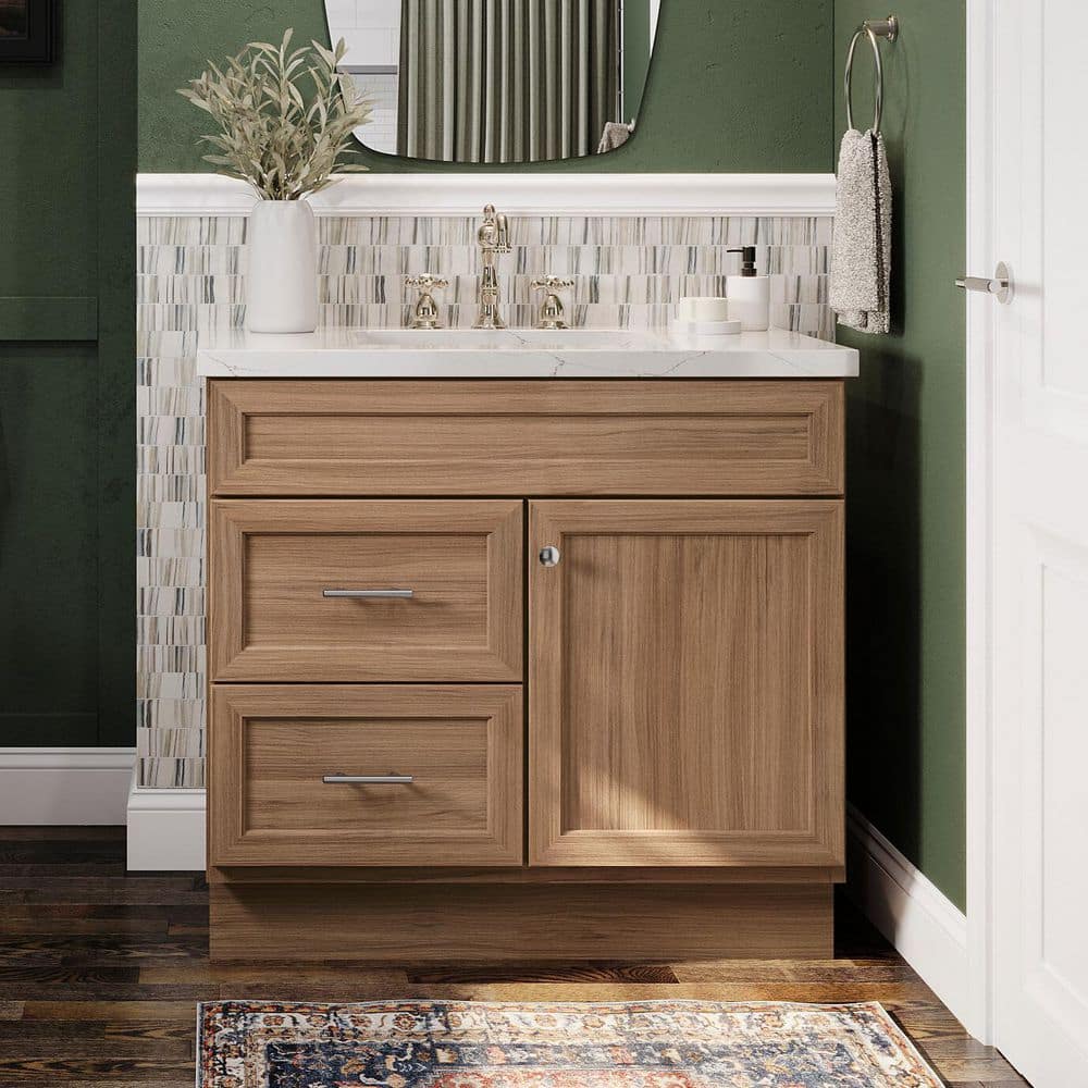 Glacier Bay Canfield 36 in. W x 21 in. D x 33.5 in. H Bath Vanity Glacier Bay Canfield 36 in. W x 21 in. D x 33.5 in. H Bath Vanity