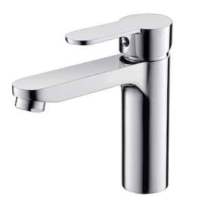 Single-Handle Single-Hole Bathroom Faucet in Chrome