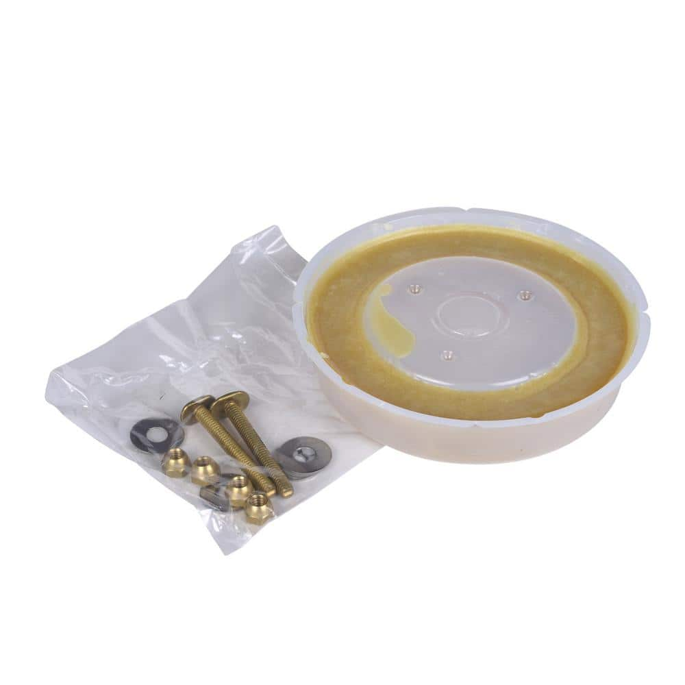 Hercules Johni-Ring 3 in. - 4 in. Standard Toilet Wax Ring with Brass Toilet Bolts