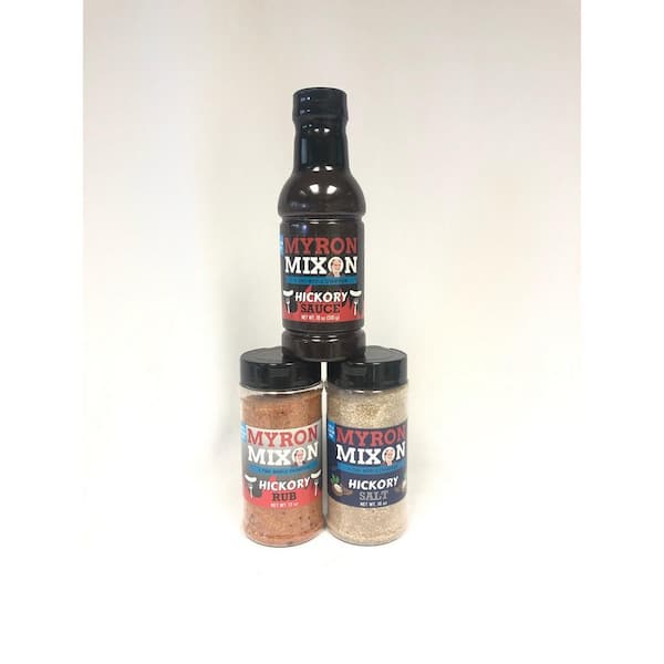 Myron Mixon Hickory Salt, Hickory Rub and Hickory Sauce, Hickory Trio for Chicken and Pork Seasonings and Marinade