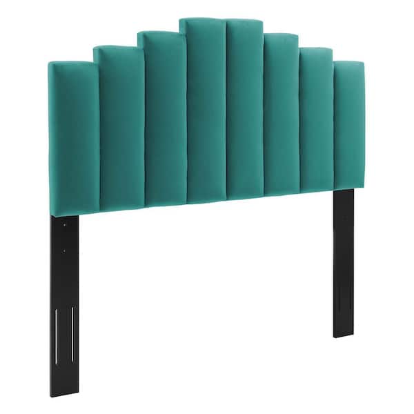MODWAY Noelle Teal Performance Velvet Twin Headboard