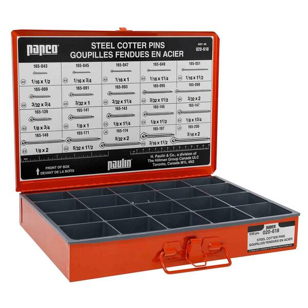 Steel Cotter Pins Assorted Master Pro Kit (1230-Pieces) 020-618