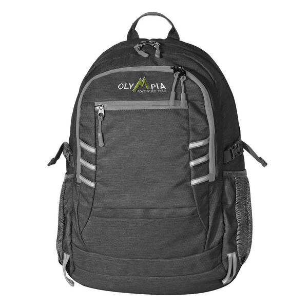 Olympia USA Woodsman 25L 19 in. Black and Grey Outdoor Backpack with Laptop Compartment