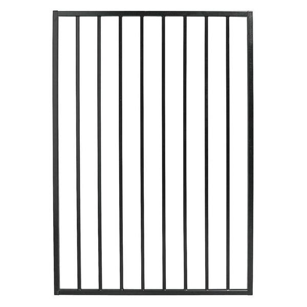 First Alert Pro Series 3 ft. W x 5 ft. H Black Steel Single Walk-Through Fence Gate