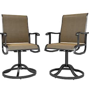 39.76 in. H Swivel Patio Chairs Outdoor Dining Chairs (Set of 2)