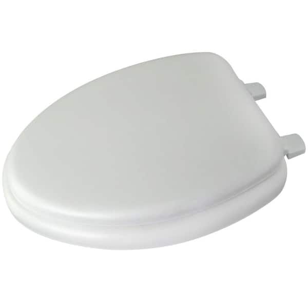 Glacier Bay Elongated Closed Front Toilet Seat in White 53017 The