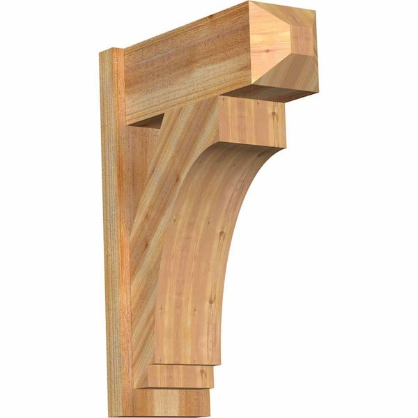 Ekena Millwork 8 in. x 28 in. x 20 in. Imperial Craftsman Rough Sawn Western Red Cedar Outlooker