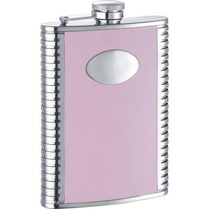Supermodel Pink Leather Hip Flask