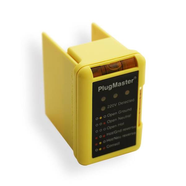 Rack-A-Tiers PLUG MASTER FULL FUNCTION DUAL OUTLET CIRCUIT TESTER