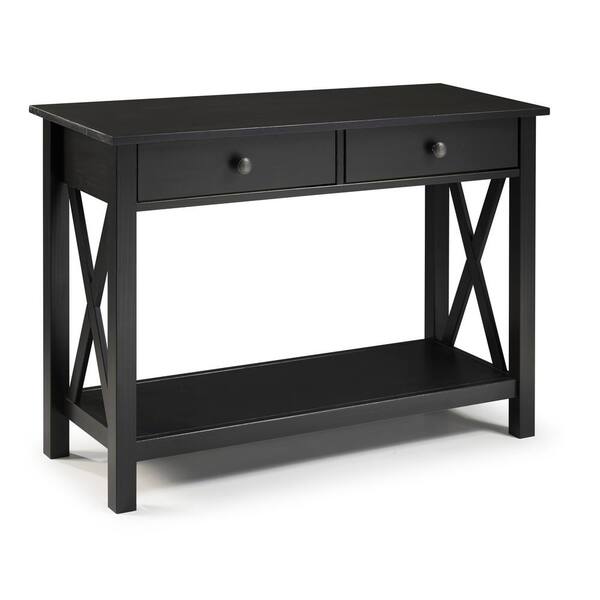 Linon Home Decor Ramsey 42 In Black, 42 Console Table With Drawers