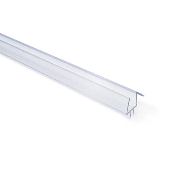 Showerdoordirect 98 in. Frameless Shower Door Bottom Sweep with Drip Rail for 1/2 in. Glass