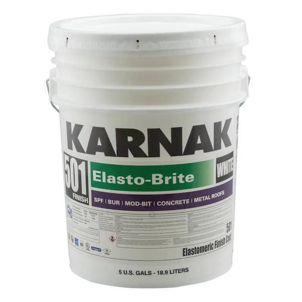 Karnak 501 5 gal. Elasto-Brite White Acrylic Roof Coating 501W-5-HD ...