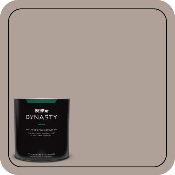 BEHR DYNASTY 1 qt. #N180-4 Moleskin One-Coat Hide Semi-Gloss Enamel Interior Stain-Blocking Paint and Primer
