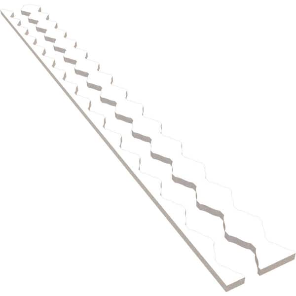 Ekena Millwork Sheyenne 47 in. H x 0.5 in. W Slatwall Panels in PVC 28-Pack