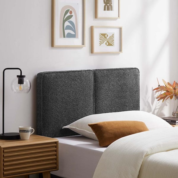MODWAY Lindee Slate Twin Headboard Boucle Fabric