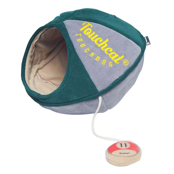 Touchcat Green Saucer Oval Collapsible Walk-Through Pet Cat House Bed