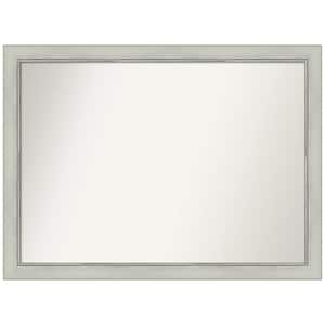 Flair Silver Patina 42 in. W x 31 in. H Non-Beveled Bathroom Wall Mirror in Black, Silver