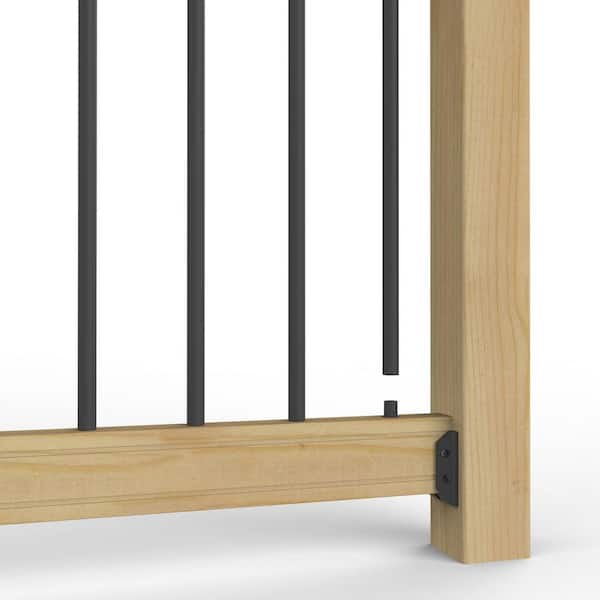 Black Round Classic Horizontal Plastic Baluster Connector (20-Pack)