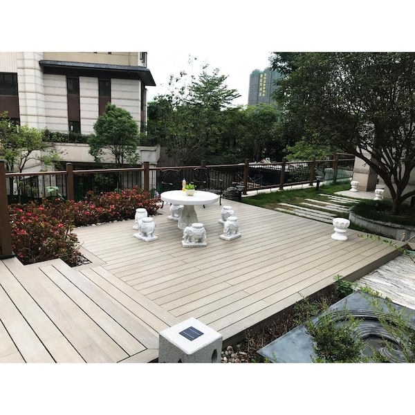 UltraShield Naturale Magellan 1 in. x 6 in. x 8 ft. Roman Antique Solid with Groove Composite Decking Board