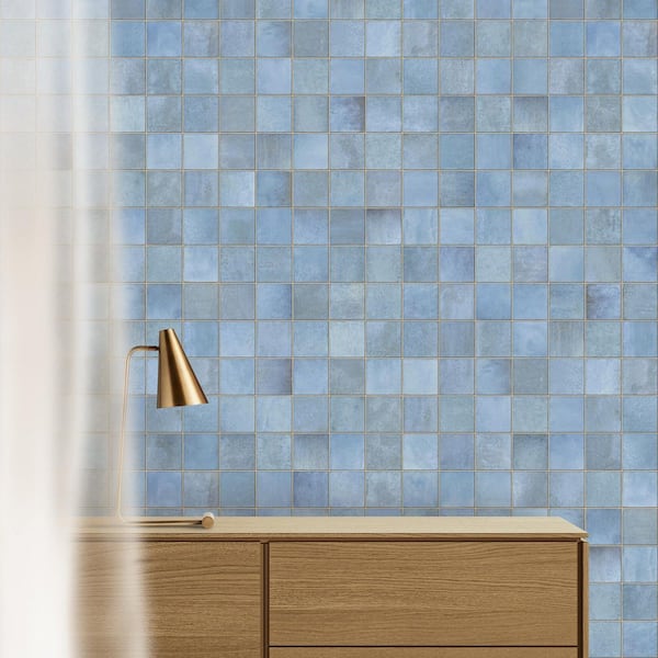 Spanish Amaris Azul 12 in. x 24 in. Glazed Porcelain Wall Tile (5 PCS, 10.76 sq. ft. /Case)