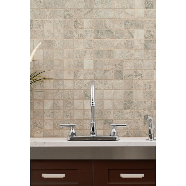 maa様グレー一枚 Mohawk ForeverStyle Gray Marble 6-in x 12-in Lappato Porcelain