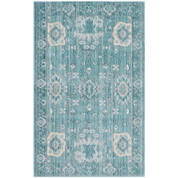 SAFAVIEH Valencia Alpine/Multi 2 ft. x 3 ft. Border Area Rug