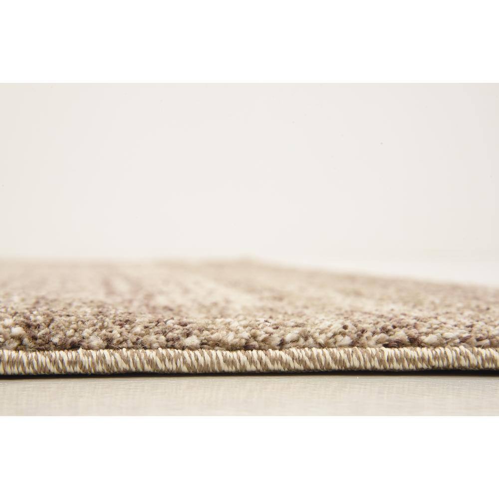 Modern Beige & Ivory Easy-Care Synthetic Area Rug - 5' x 8'