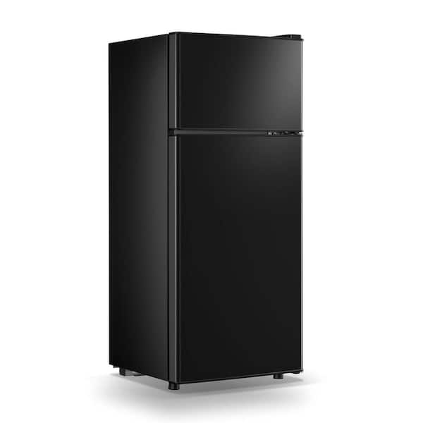 14.96 in. 2.6 cu. ft. Mini Refrigerator with Top Freezer and 7 Digital Temperature Control in Black