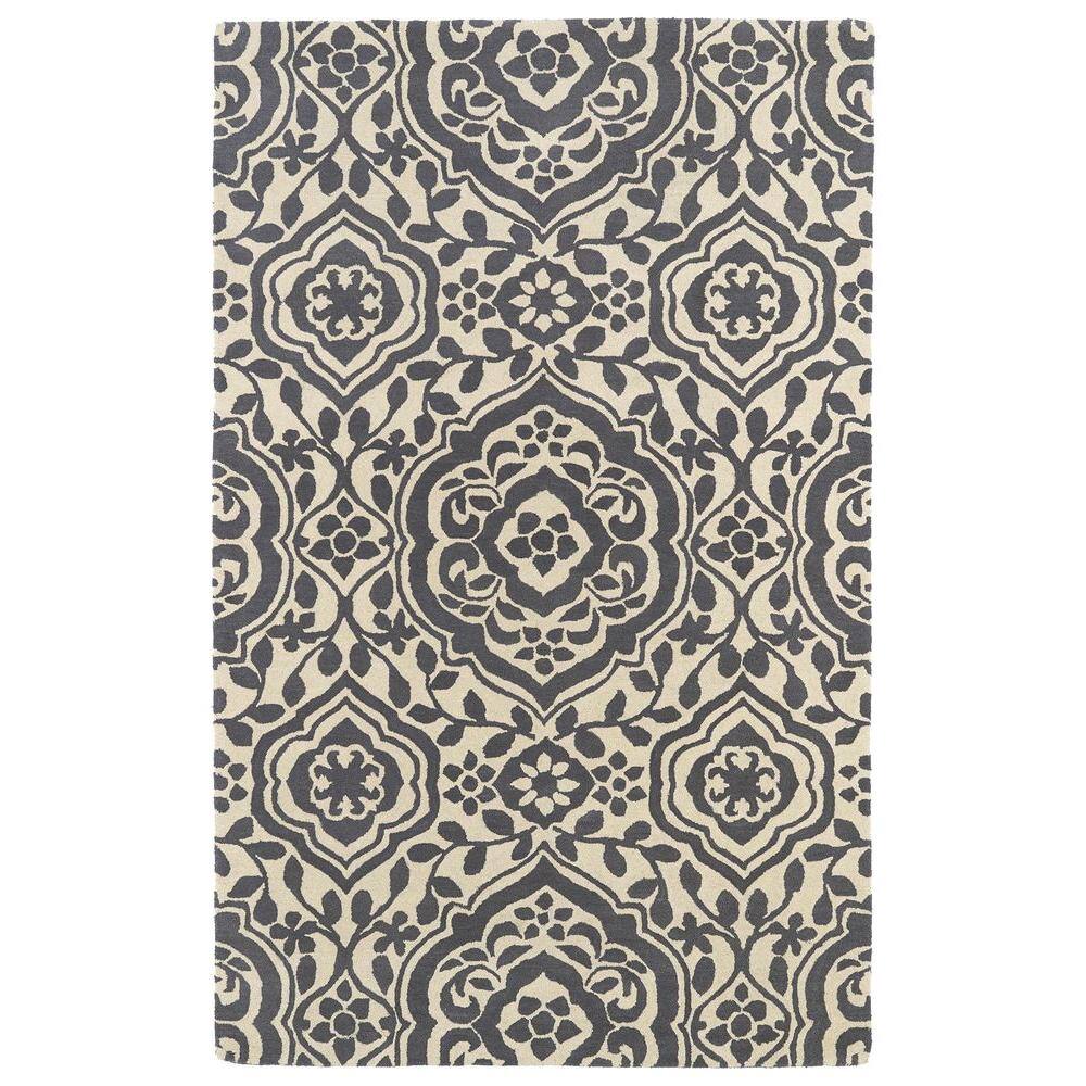 Kaleen Evolution Grey 10 ft. x 13 ft. Area Rug EVL0475 9.6 X 13 The