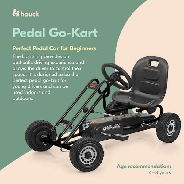 Lightning Ergonomic Pedal Ride On Go Kart Toy for Boys and Girls