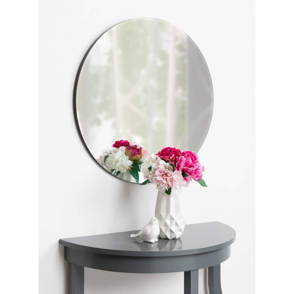29.72'' Modern Frameless Full-Length Rectangular Wall Mirror