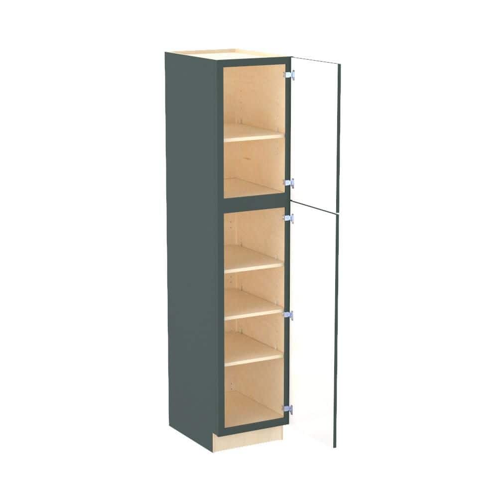 Franklin 18 in. W x 24 in. D x 84 in. H Assembled Plywood Pantry Kitchen Cabinet in Verdant Green with Soft Close RH price history on PriceWatchPro