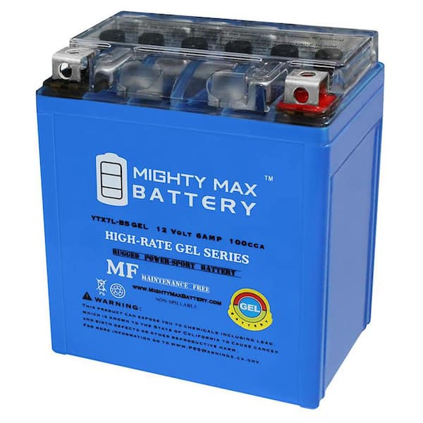 MIGHTY MAX BATTERY 12V 6AH Gel 100CCA Replacement Battery Compatible with Power Source FTX7L-BS