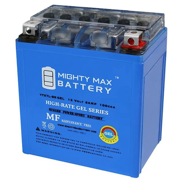 MIGHTY MAX BATTERY 12-Volt 6 Ah 100 CCA GEL Rechargeable Sealed Lead Acid (SLA) Motorcycle Battery