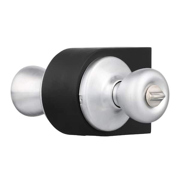 Kwikset Tylo Satin Chrome Privacy Bed/Bath Door Knob with Lock